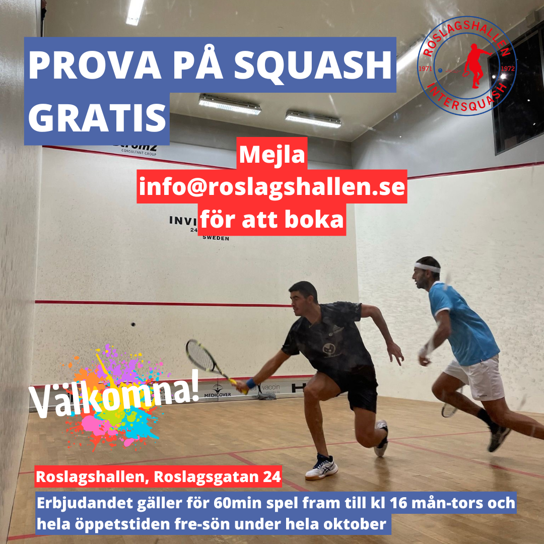 PROVA PÅ SQUASH GRATIS